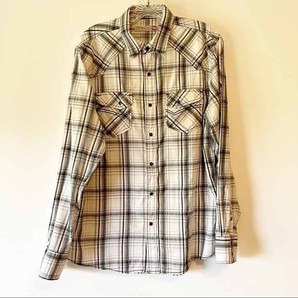 SOVEREIGN Code Button up Long Sleeves Medium - Picture 1 of 6